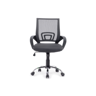 SILLA DE OFICINA EQUIP DE MALLA COLOR GRIS OSCURO