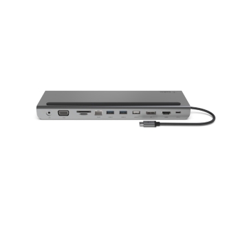 Adaptador USB tipo C Docking Belkin 1xHDMI 1xDP 1xVGA 2xUSB-A 3,0 1x USB-A 2.0 1xUSB-C Pd 100w