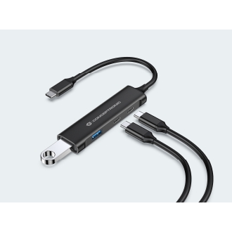 Hub tipo C Conceptronic 4 puertos USB 3.2, 2 puertos USB-C, 2 puertos USB-A