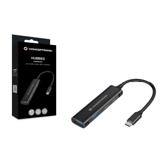 Hub tipo C Conceptronic 4 puertos USB 3.2, 2 puertos USB-C, 2 puertos USB-A