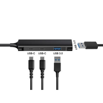Hub tipo C Conceptronic 4 puertos USB 3.2, 2 puertos USB-C, 2 puertos USB-A