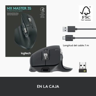 Ratón inalámbrico Logitech MX Master 3S grafito
