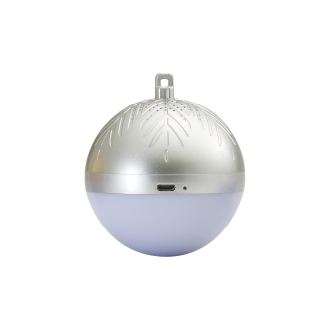 Altavoz Bluetooth Conceptronic bola de navidad plata