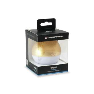 Altavoz Bluetooth Conceptronic bola de navidad dorado