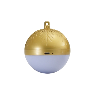 Altavoz Bluetooth Conceptronic bola de navidad dorado