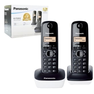 TELEFONO DECT PANASONIC KX-TG1612SP1 BLA/NGR DUO