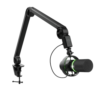 Micrófono Trust Gaming Gxt 255+ Onyx brazo Usb 1.80m