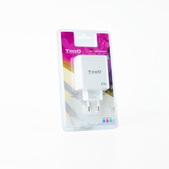 Cargador TooQ 2xUSB Tipo C PD + USB-A QC 65W