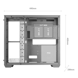 Caja torre E-ATX Mars Gaming MCV4 XXL rosa