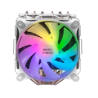Ventilador CPU Mars Gaming MCPU-XT doble disipador 300W blanco