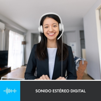 Auriculares Logitech H390 USB blanco