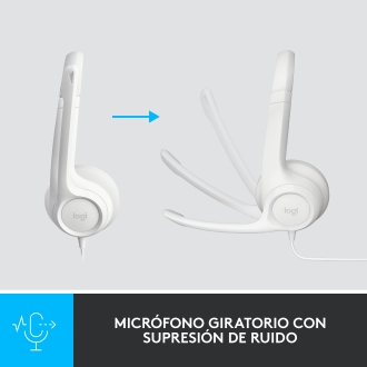 Auriculares Logitech H390 USB blanco