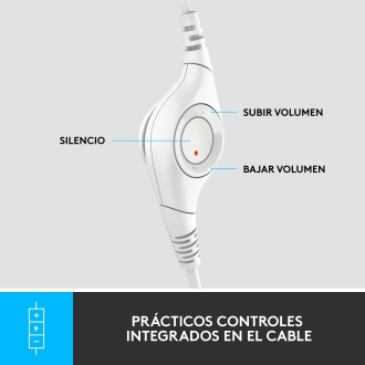 Auriculares Logitech H390 USB blanco