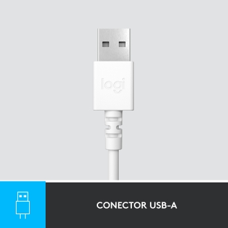 Auriculares Logitech H390 USB blanco
