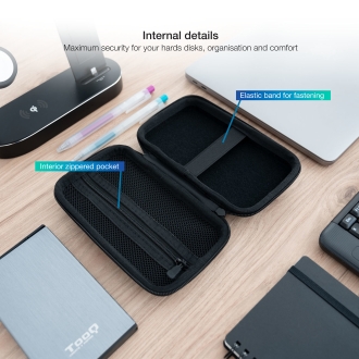 Funda protectora caja externa Tooq 2.5" negro