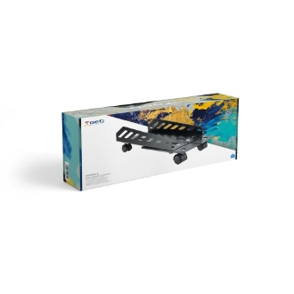 SOPORTE DE CPU CON RUEDAS METALICO TOOQ UMCS0024-B AJUSTABLE 160-300MM NEGRO