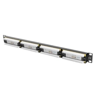 Patch panel lanberg cat.5e utp 24 puertos 1u rack 19" negro