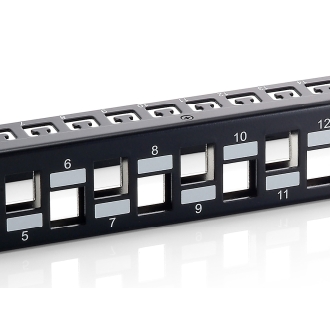 Patch panel Equip 24 puertos Keystone CAT6A apantallado vacío