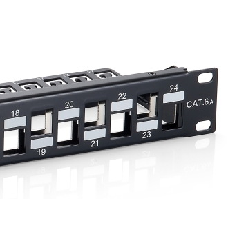 Patch panel Equip 24 puertos Keystone CAT6A apantallado vacío