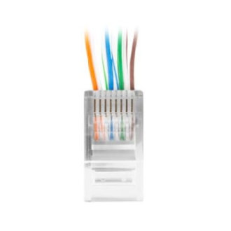 Conector Lanberg Cat.6 UTP 8P8C Pass Through Type, pack de 20 unidades