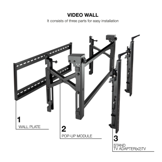 Soporte video wall de pared TooQ TQVW5470T pantallas 54" a 70" negro