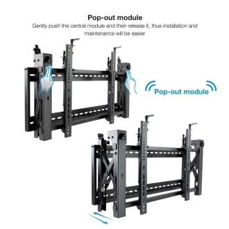 Soporte video wall de pared TooQ TQVW5470T pantallas 54" a 70" negro