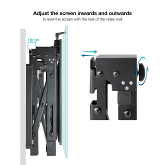 Soporte video wall de pared TooQ TQVW5470T pantallas 54" a 70" negro