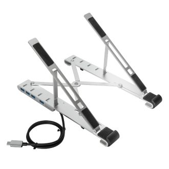 Base para portátil Targus con hub integrado 4xUSB-A plata