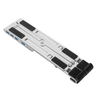 Base para portátil Targus con hub integrado 4xUSB-A plata