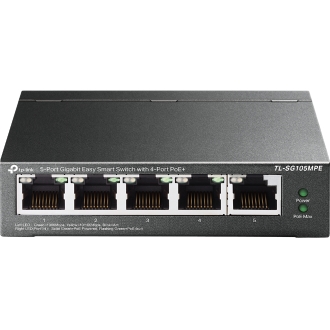Switch Semigestionables Poe+ Tp-link TL-SG105MPE 5p Gigabit 4p Poe+ Total Poe+ 120w metálico 