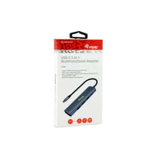 Adaptador USB tipo C  Equip 1xHDMI 4k 1xUSB-C Pd 100w 3xUSB-A 3.2