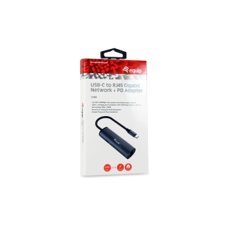 Adaptador USB tipo C Equip 1xUSB-C Pd 100w 1x1GB Rj45 Wakeonlan