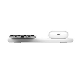 Base de carga inalámbrica doble Belkin 10W Boost Charge blanco
