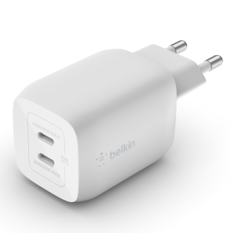 Cargador doméstico Belkin 2xUSB Tipo C Gan Boost Charge Pro 65W (45W + 20W)