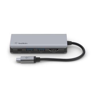 Adaptador USB tipo C Belkin 1xUSB-C Pd3.0 2xUSB 3.0 1xHDMI 4k 100w