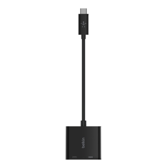Adaptador Belkin USB tipo C a HDMI + carga 60W negro