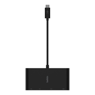 Adaptador Belkin USB tipo C a 1xUSB 3.0 1xRJ45 gigabit 1xVGA 1xHDMI (4K)