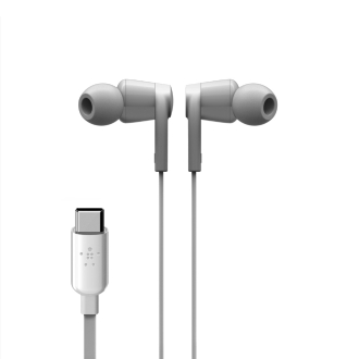 Auricular con micrófono Belkin USB Tipo C blanco