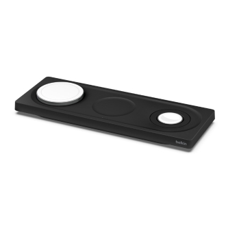 Base de carga inalámbrica Belkin MagSafe 3 en 1 para Apple iPhone, AirPods, y Apple Watch negro
