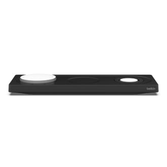 Base de carga inalámbrica Belkin MagSafe 3 en 1 para Apple iPhone, AirPods, y Apple Watch negro