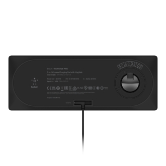Base de carga inalámbrica Belkin MagSafe 3 en 1 para Apple iPhone, AirPods, y Apple Watch negro