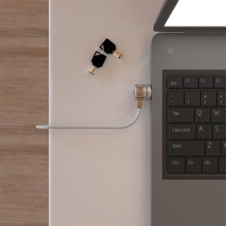 CABLE DE SEGURIDAD CON CERRADURA DE LLAVE PARA ORDENADOR, MONITOR, PORTATIL 1.5MT