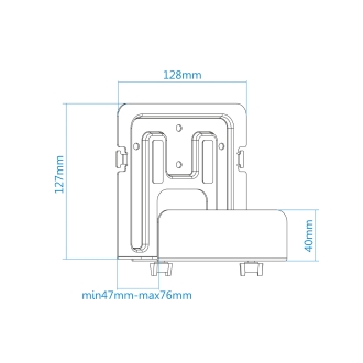 Soporte universal de pared Tooq para router o mini pc reproductor multimedia