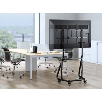 SOPORTE DE SUELO EQUIP CON RUEDAS PARA PANTALLAS  60-105"