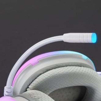 Auriculares Mars Gaming MH-Glow 3.5mm alimentado por USB blanco