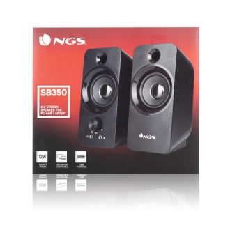 Altavoces 2.0 NGS SB350 12W (2x6W) 3.5mm entrada micrófono