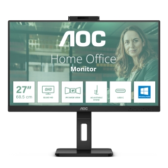 Monitor AOC Q27P3CW 27" IPS QHD HDMI DP webcam pivotante multimedia