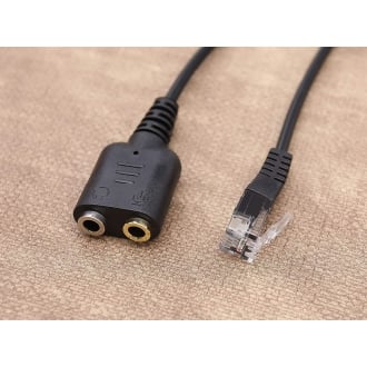 Adaptador RJ9 a 3.5mm para conexion de headset a telefono