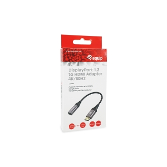 Adaptador Equip DisplayPort 1.2 macho a HDMI hembra 4K 15cm