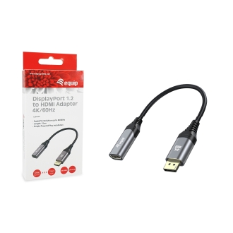 Adaptador Equip DisplayPort 1.2 macho a HDMI hembra 4K 15cm